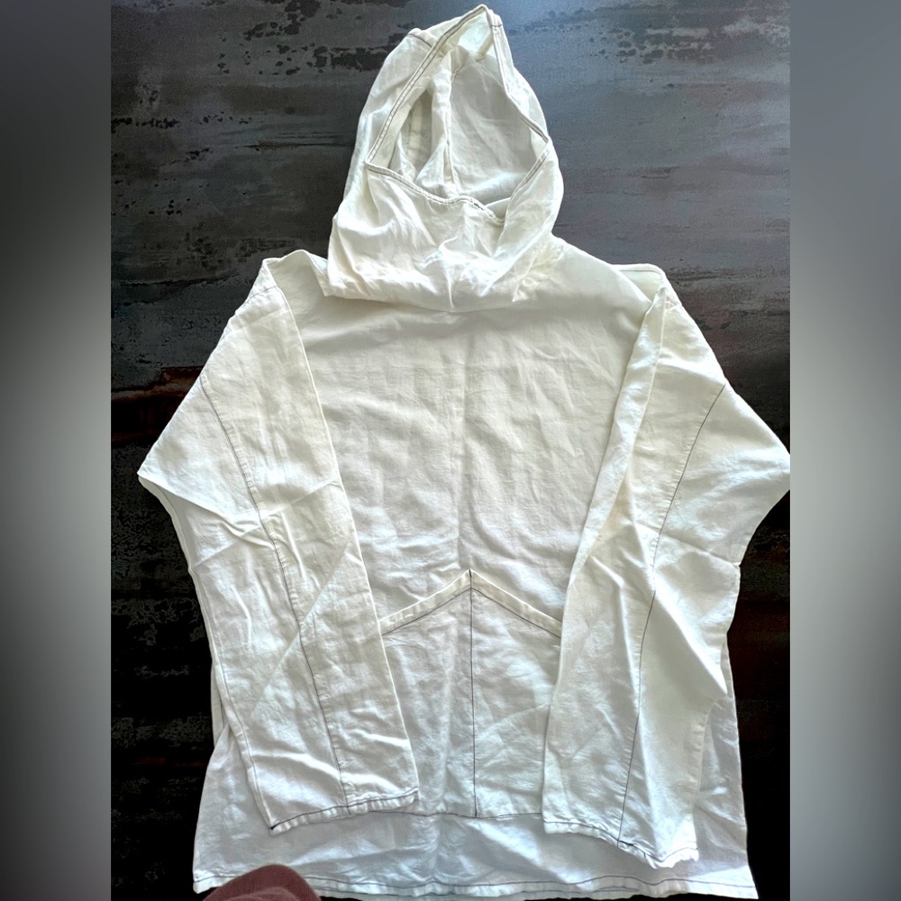 🤍🖤👚👕👖ARMANI JEANS Unisex White Cotton Hoodie Shirt NEW